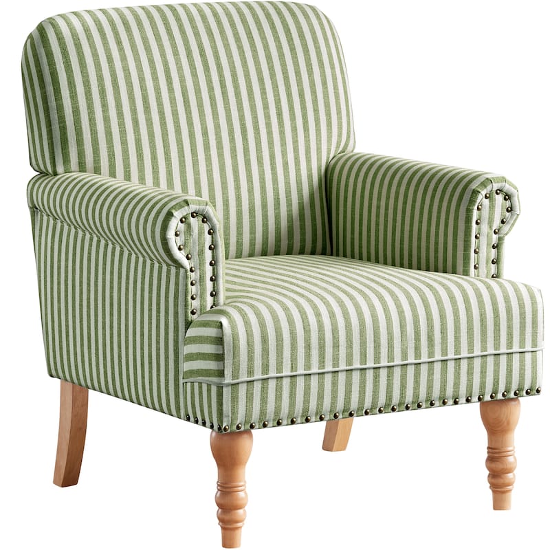 Upholstered Accent Sofa Linen Club Chair with Legs for Living Room
