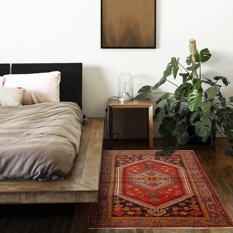 ECARPETGALLERY Hand-knotted Andelz Red Wool Rug - 4'7 x 7'2