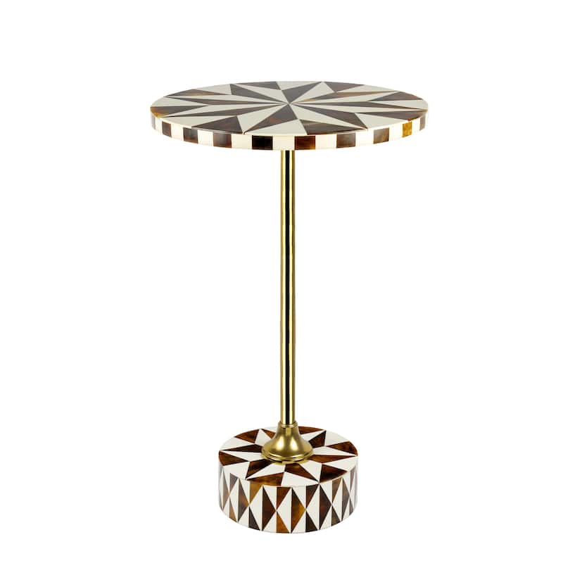 Evelyn 23.5" Metal/Cork Round End Table, by JONATHAN Y