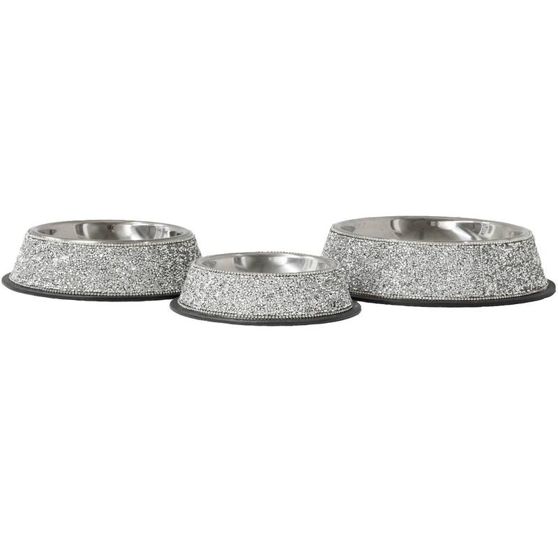 Sparkles Home Luminous Rhinestone Dog Bowl