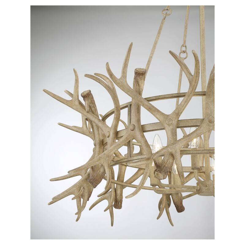 Savoy House 1-1760-8 Daniels 8 Light 40" Wide Antler Drum Chandelier