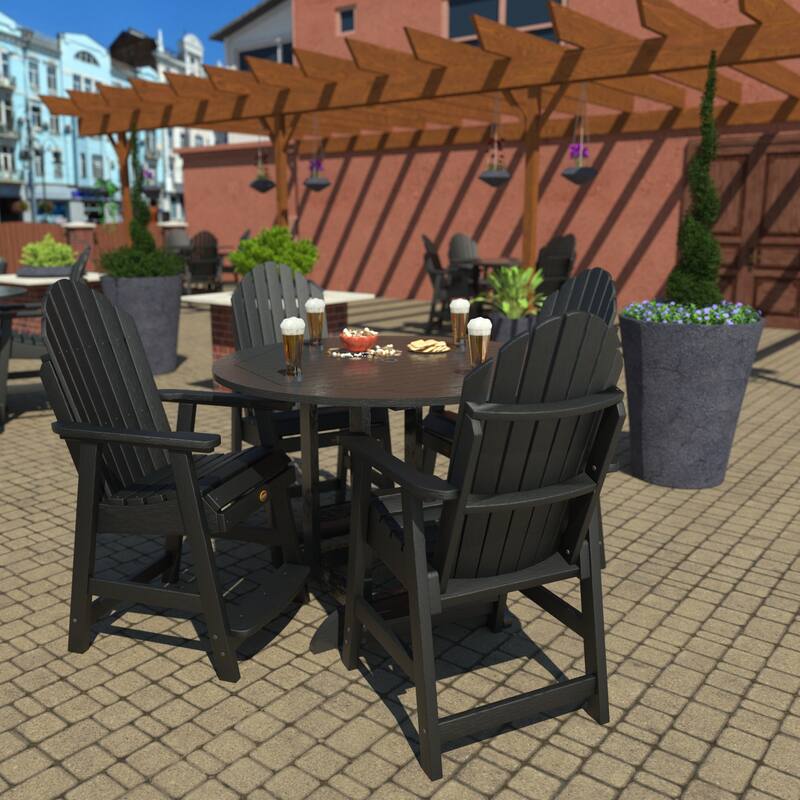Highwood Commercial Grade 5-Piece Muskoka Adirondack 48" Counter Height Dining Set
