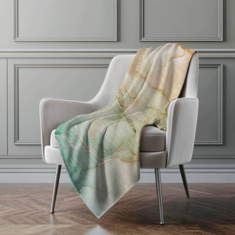 Premium Machine Washable Abstract Modern Sherpa Throw Blanket - Teal - 4'2" x 5'10"