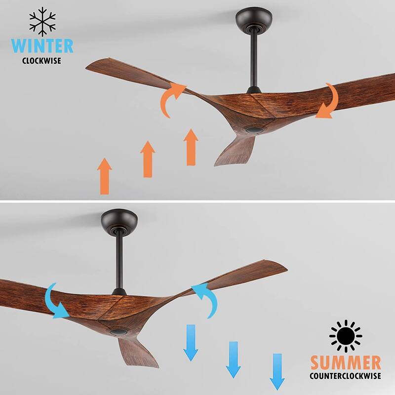 WINGBO 52'' DC Ceiling Fan without Lights, Matte Black with Remote - N/A - Brozen