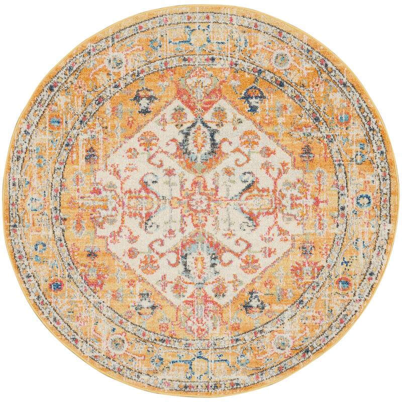 Copper Grove Alsleben Vintage Persian Floral Medallion Area Rug