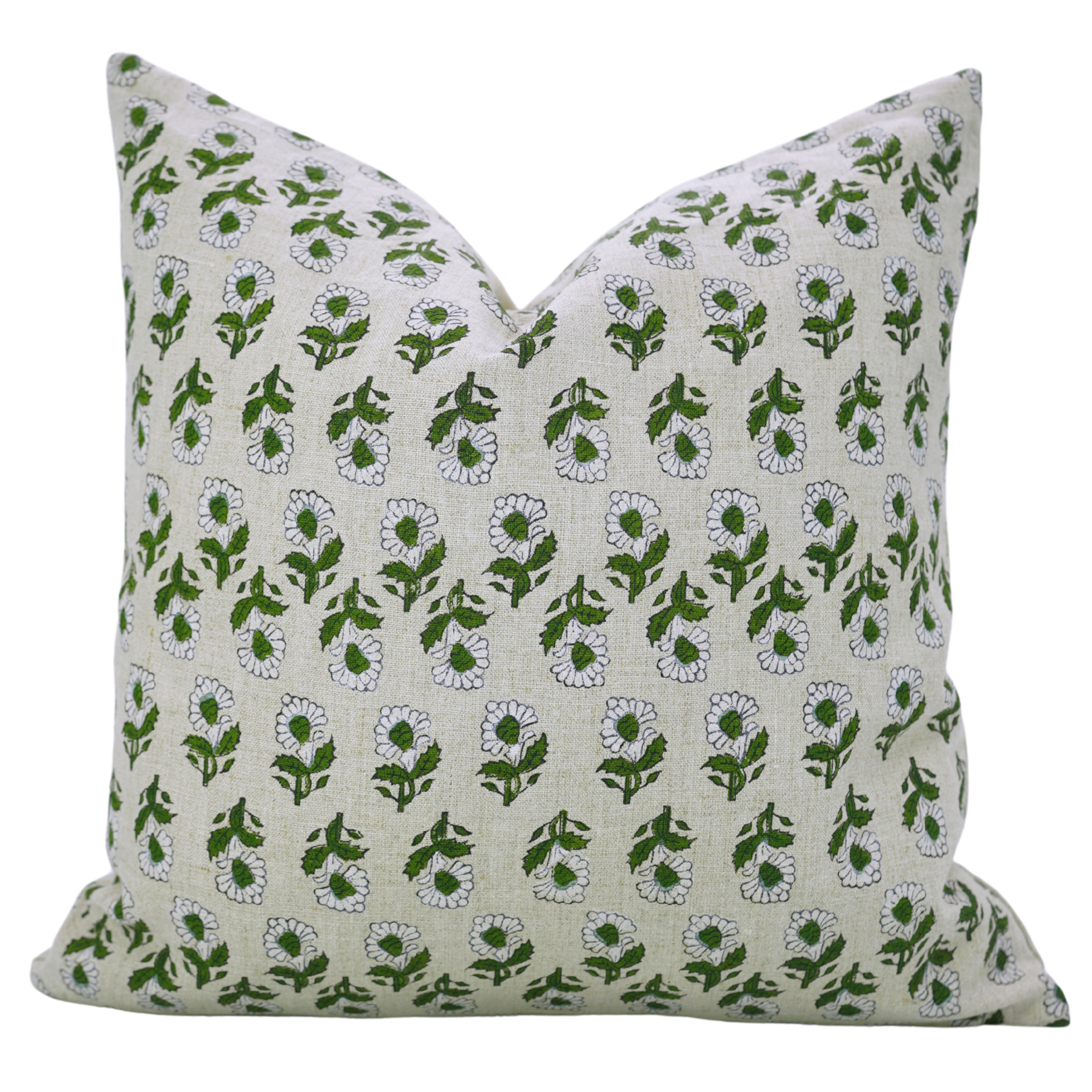 Fabdivine Handmade Boho Pure Linen Block Print Throw Home Décor Pillow Cover