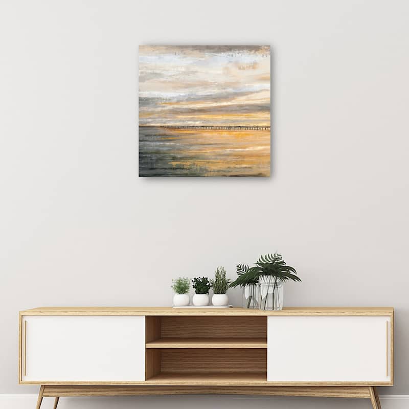 Evening Pier By Studio Arts Canvas Art Print