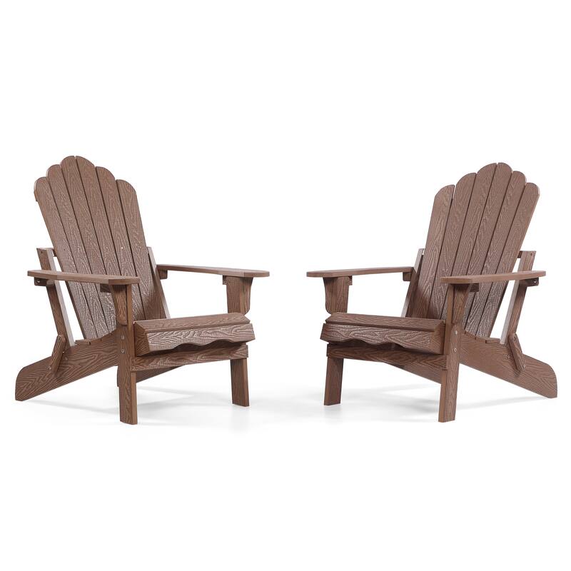 Haven Poly Resin Plastic Folding Adirondack Chair (Set of 2)