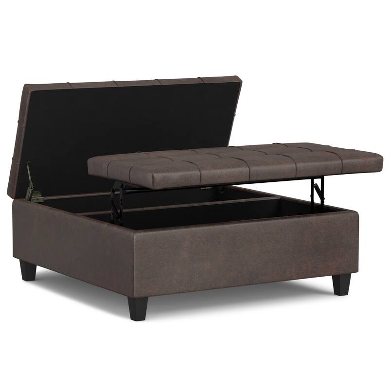 WYNDENHALL Elliot 40 inch Wide Transitional Square Table Ottoman