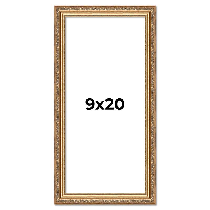 9x20 Frame Red Solid Wood Picture Frame Width 1.75 Inches | Interior Frame Depth 1 13/16 Inches