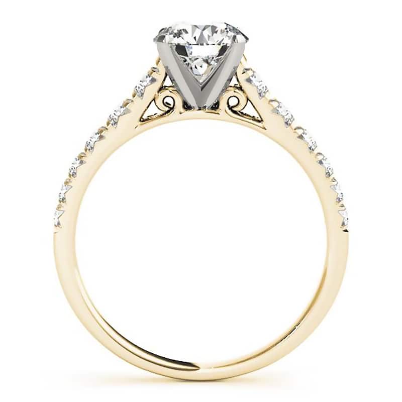 Auriya 14k Gold 1 4/5ctw Classic Moissanite Engagement Ring