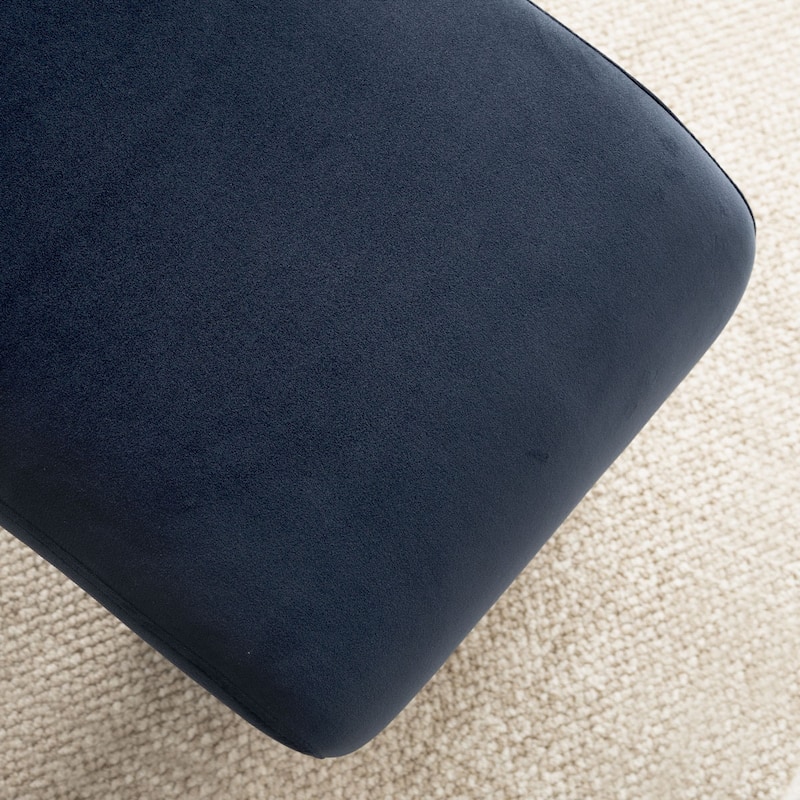 60" Velvet Upholstered Waterfall Bench