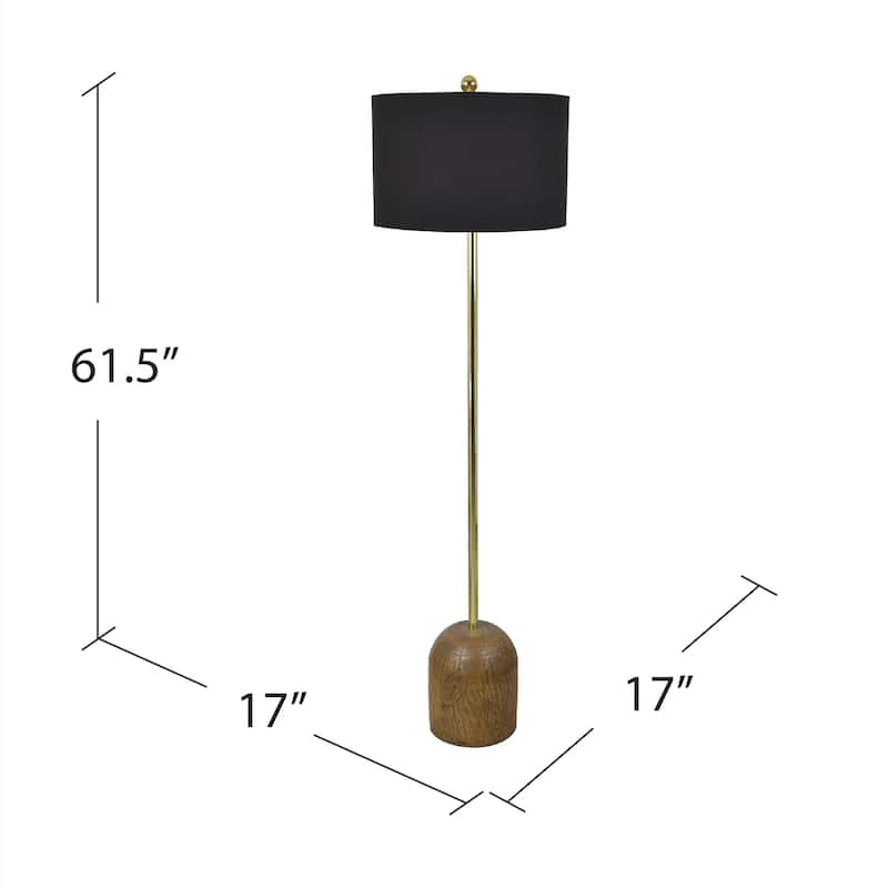 Andrea 61.5" H Metal & Resin Floor Lamp - 17 x 17 x 61.5