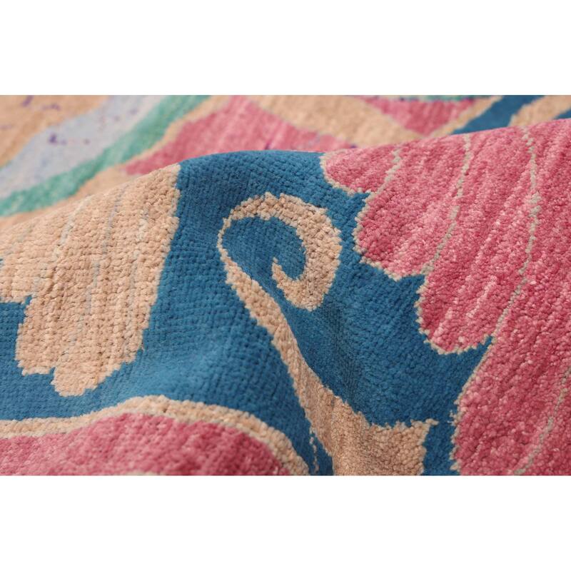 ECARPETGALLERY Hand-knotted Signature Collection Blue Wool Rug - 9'2 x 12'1