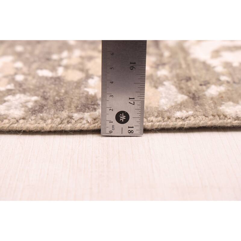 ECARPETGALLERY Hand-knotted Legacy Grey Silk, Wool Rug - 2'8 x 10'3