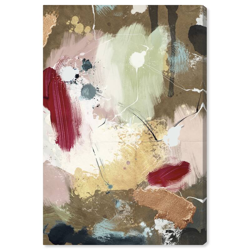 Wynwood Studio Canvas Abstract Crimson in the Sands Abstract Brown and Crimson Modern & Contemporary Wall Art Canvas Print
