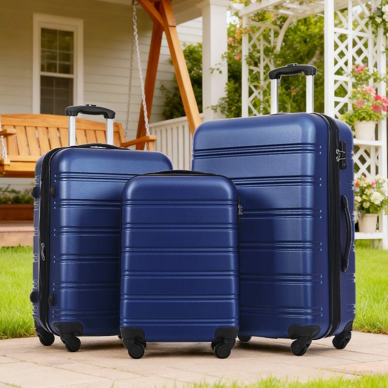 3 Piece Luggage Set Hardside Spinner Suitcase with TSA Lock 20IN 24IN 28IN Available