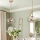 preview thumbnail 1 of 9, Mid-Century Modern 3-Light Gold Chandelier Clear Glass Pendant Lights for Dining Room