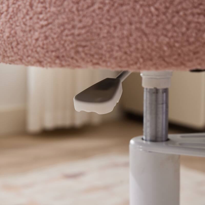 GDF Studio - Flexible PU Leather Cross-Legged Office Chair with Adjustable Swivel Footstool and Lumbar Support