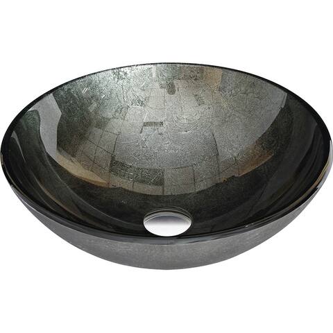 Black Handmade Circular Vessel Bathroom Sink