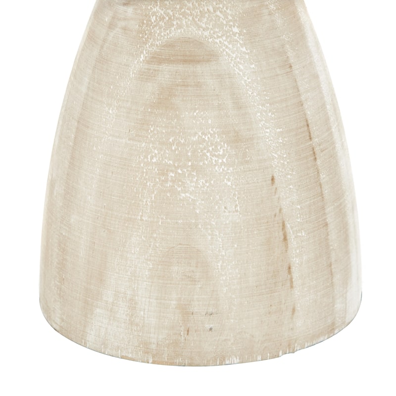 Wood Pillar Candle Holder with White Wash Finish - Set of 3 Black or Brown - Roche River Decor