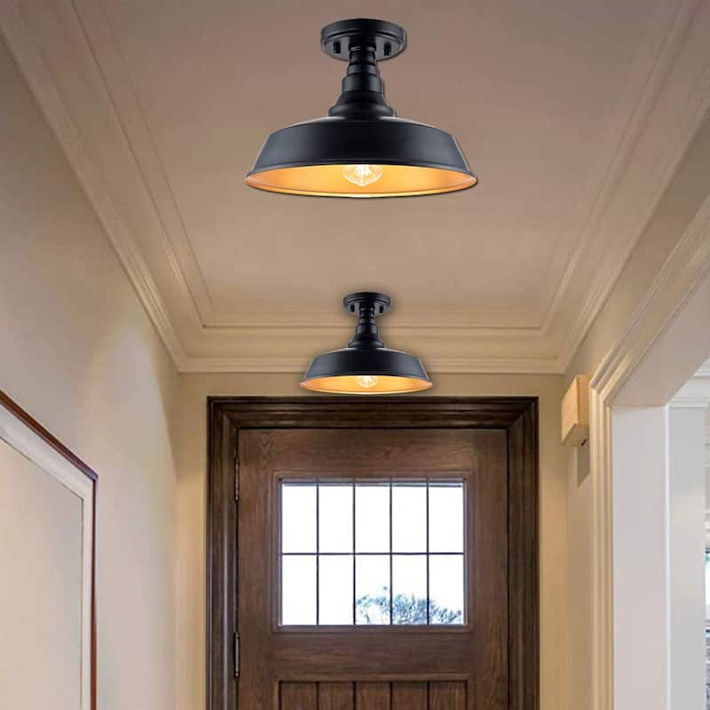 Chloe Transitional 1-light Dark Bronze Flush Mount(2 pack) - φ12"x8.28"