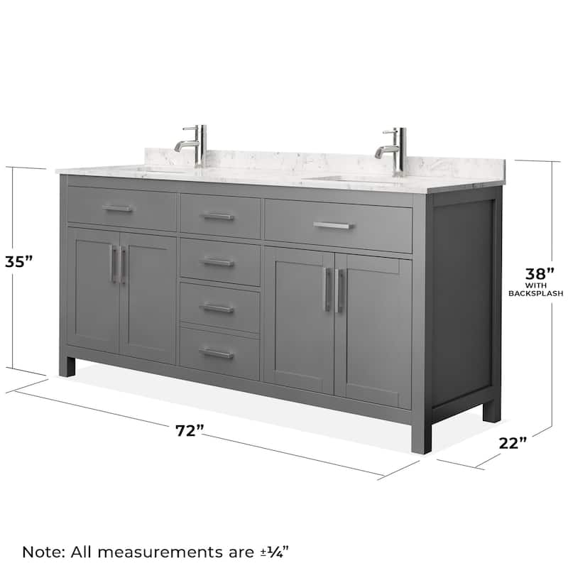 Wyndham Collection WCG242472DCCUNSMXX Beckett 72" Free Standing Double