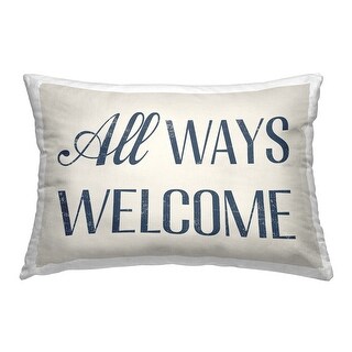Image showcasing Stupell All Ways Welcome Decorative Printed Throw Pillow Design by ...
