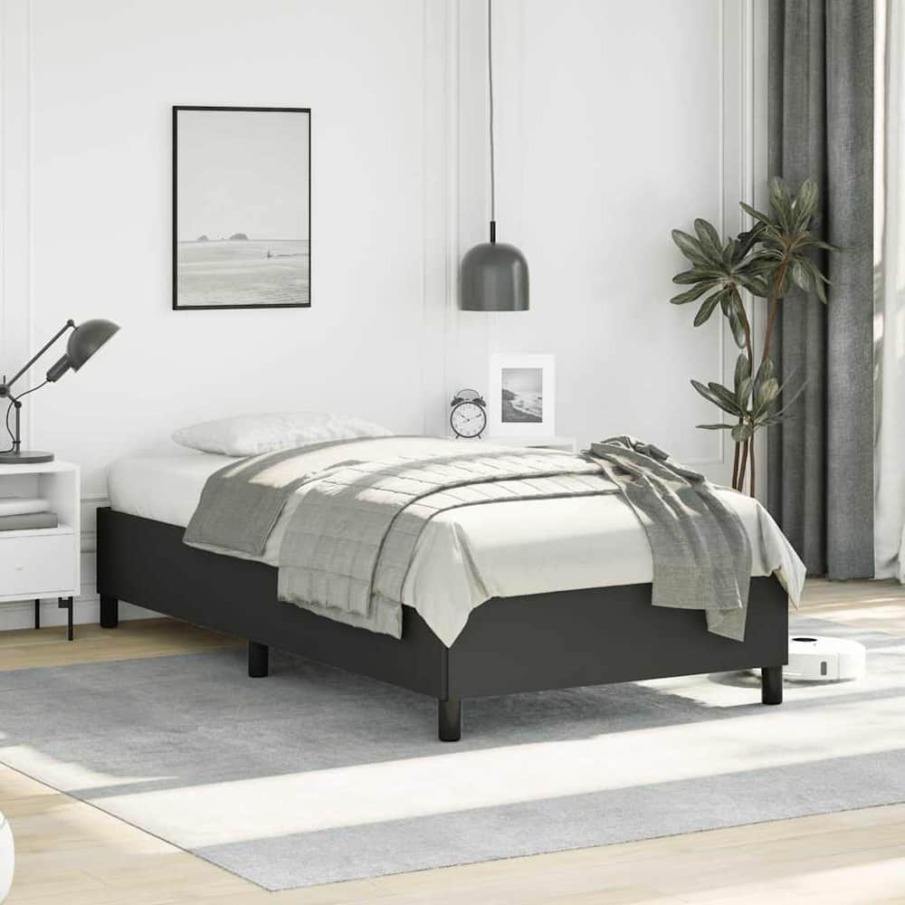 vidaXL Bed Frame, Faux Leather, No Mattress