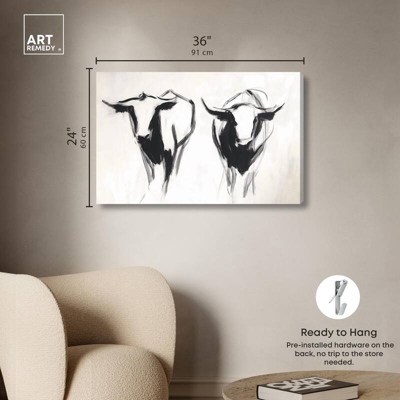 Bovine I Canvas by Art Remedy, Gallery Wrapped