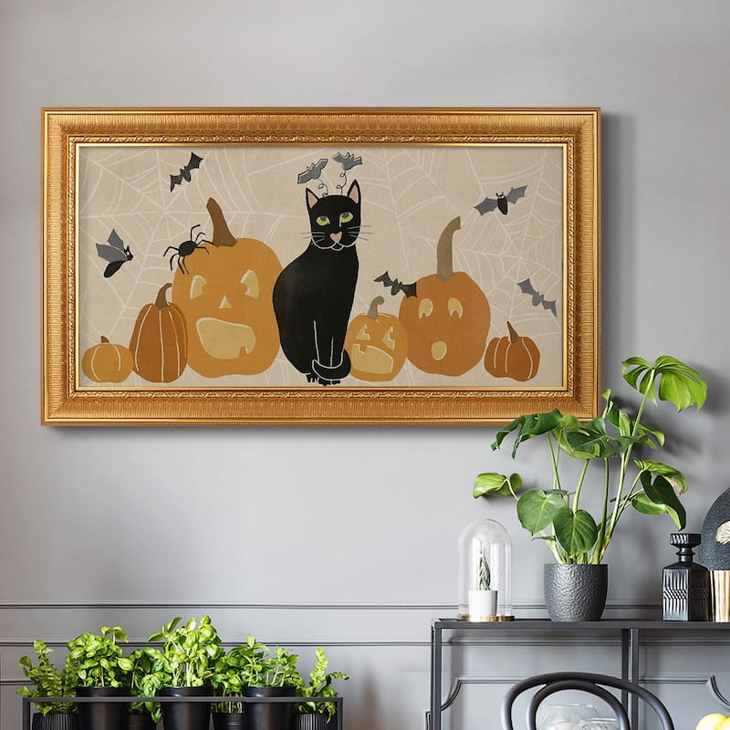Pumpkin Patch Cats Collection D Premium Framed Canvas- Ready to Hang