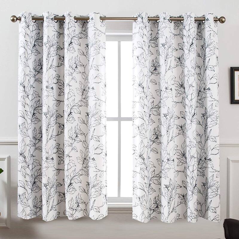 Carson Carrington Tanum Blackout Lined Window Curtain Panel Pair - 52''width x 63''length - Black Line