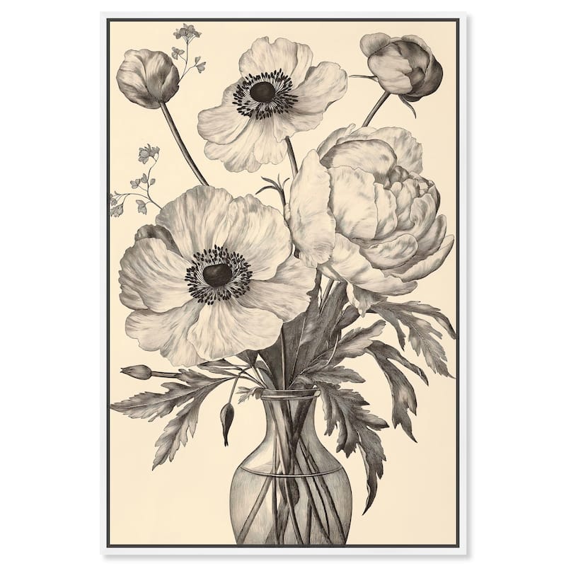 Vase of Vellum Canvas by Art Remedy - 30" x 45" - White