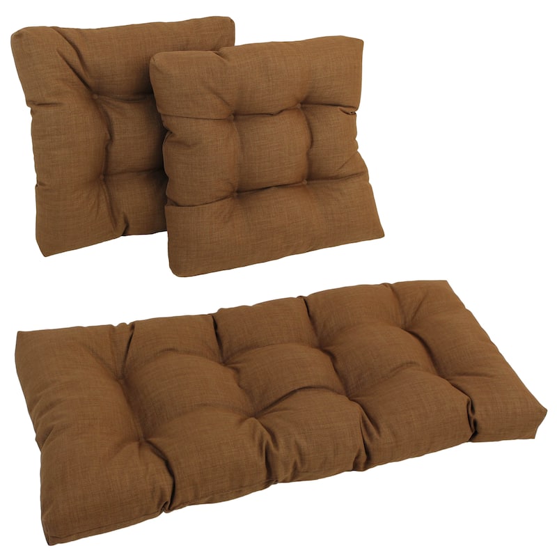 Blazing Needles All-Weather 3-piece Indoor/ Outdoor Cushion Set - Mocha