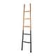 preview thumbnail 11 of 22, White, Brown or Black Wood Handmade Slanted Ladder with Wider Base and Ball Feet