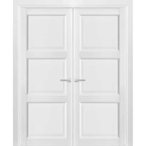 Solid French Double Doors / Lucia 2661 White