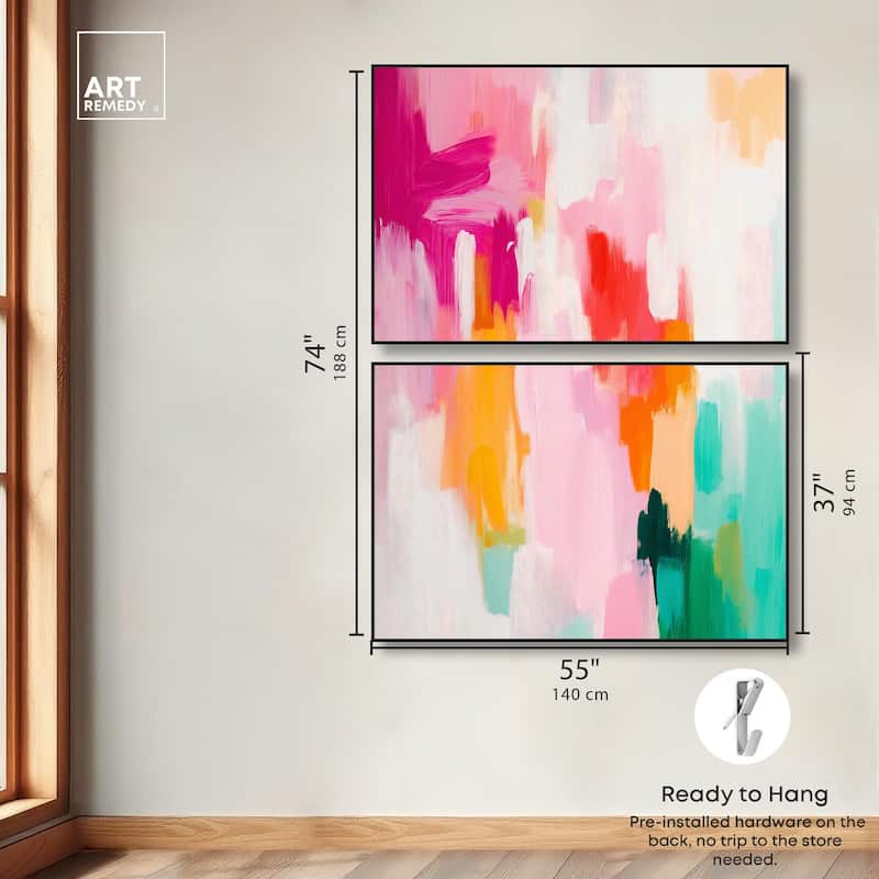 Playful Palette I Canvas Set of 2 by Art Remedy