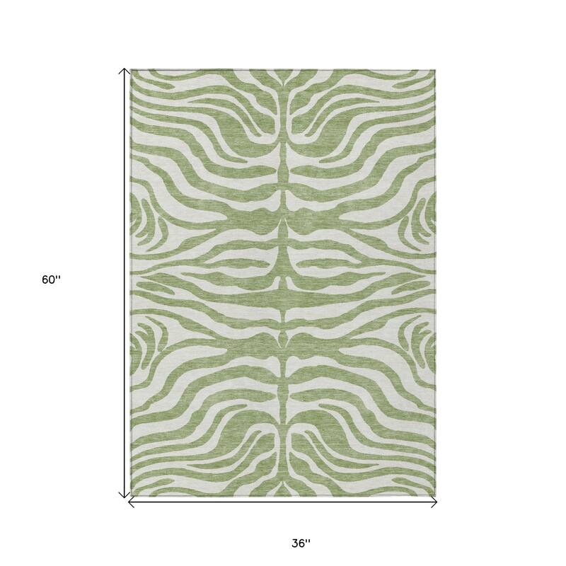 HomeRoots Animal Print Transitional Rectangle Outdoor Rug
