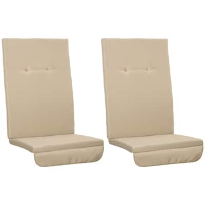 Beige Outdoor Porch Swing Cushions Two Piece Patio Seat and Back Cushions for Bench Chairs and Swings