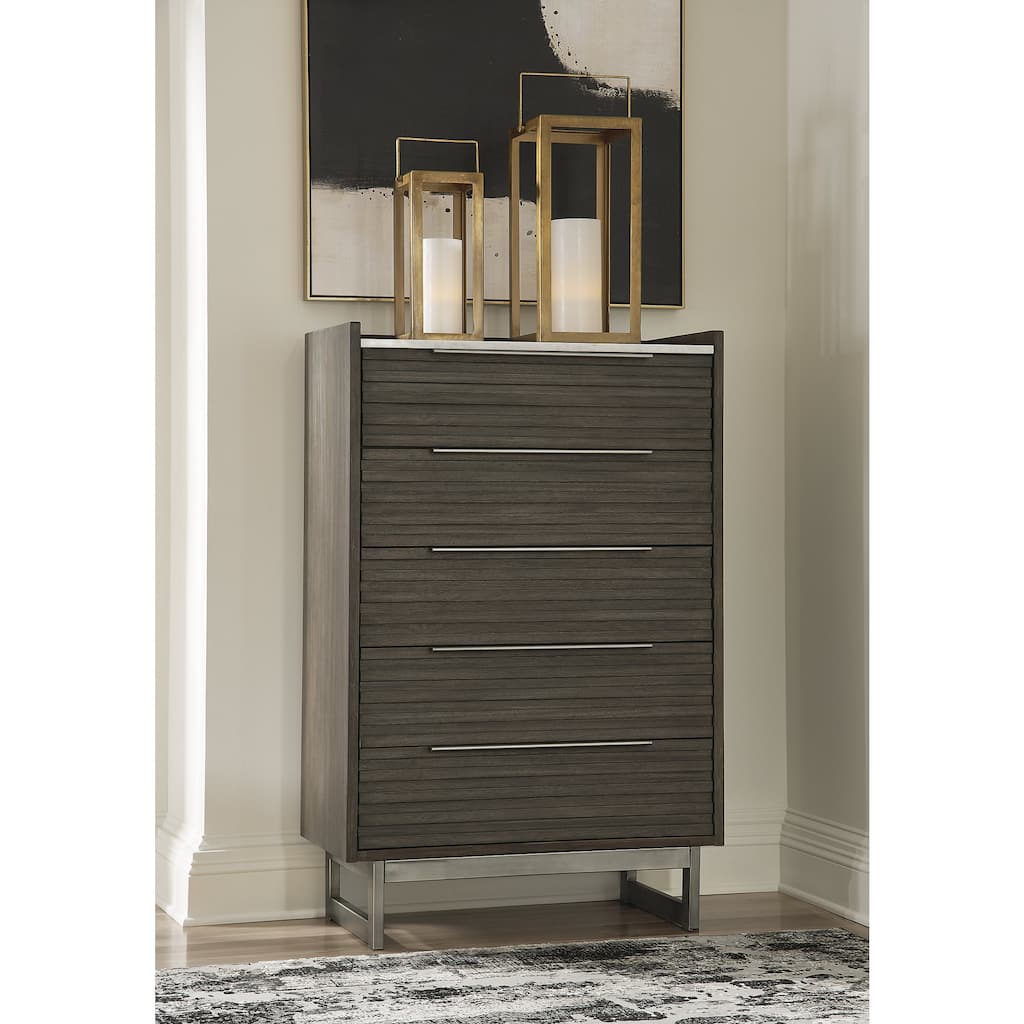 Signature Design by Ashley Arkenton Brown/White Chest of Drawers