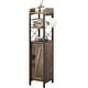 preview thumbnail 5 of 28, Slim Bathroom Cabinet Small Bathroom Storage Corner Floor Cabinet with Magnetic Doors and Shelves Toilet Paper Holder
