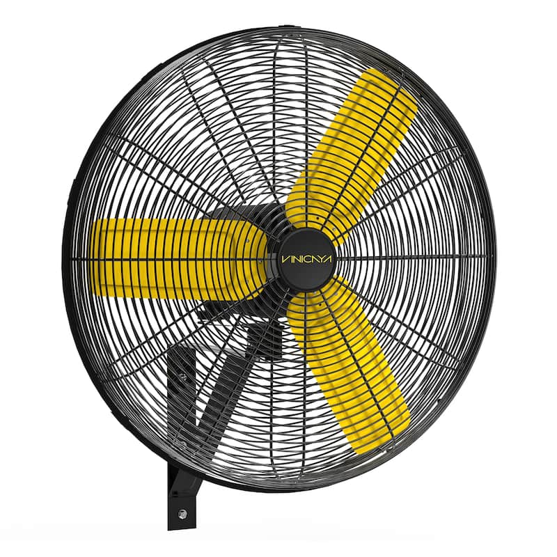24" Industrial Oscillating 3-Speed Heavy Duty Wall Mount Fan