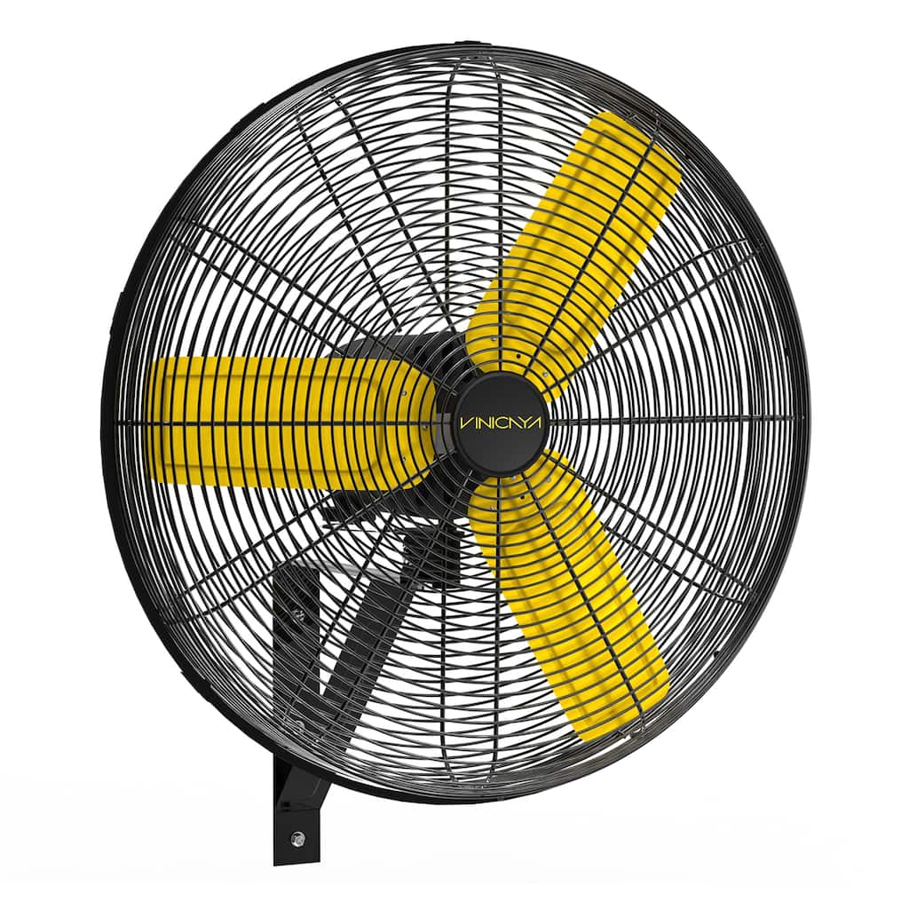 24" Industrial Oscillating 3-Speed Heavy Duty Wall Mount Fan