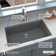 preview thumbnail 37 of 47, Karran Undermount 32.5 in. Large Single Bowl Quartz Workstation Kitchen Sink