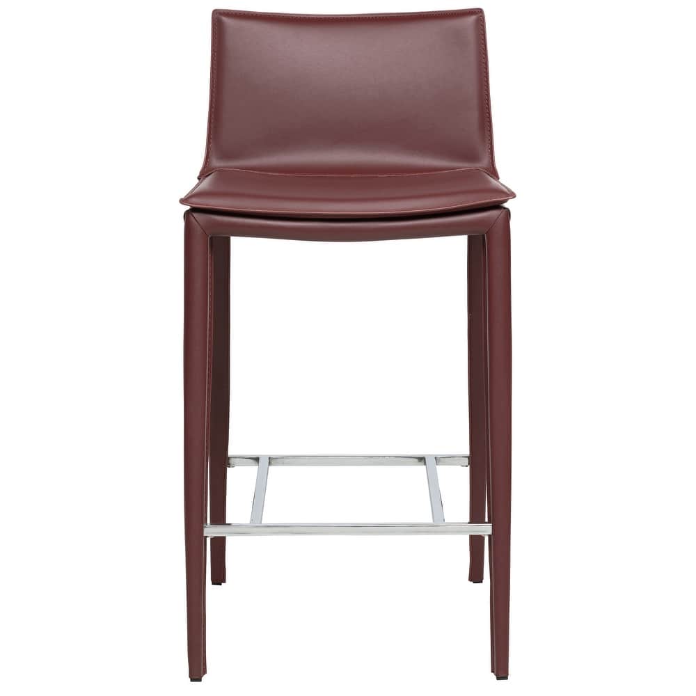 Hilton 25.5" Leather Counter and Bar Stool (Single)