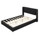 preview thumbnail 7 of 49, Upholstered Full Size Platform Bed with PU Leather and Wooden Slats