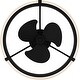 preview thumbnail 5 of 7, Elrod Integrated LED Matte Black Ceiling Fan Light