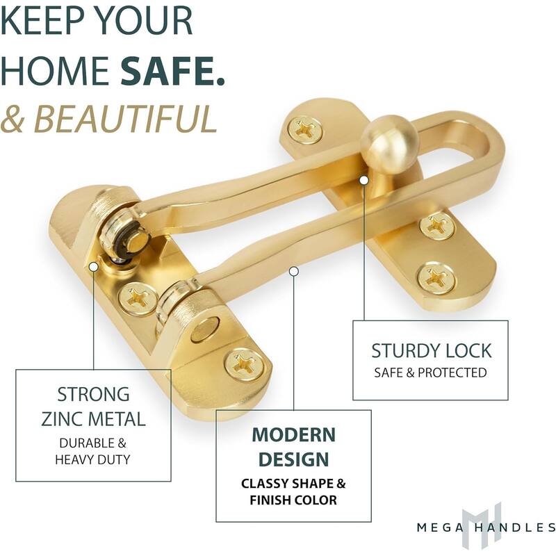 Mega Handles Safety Door Locks and Hooks Stopper for Kids | Added Home Security Door Accessory