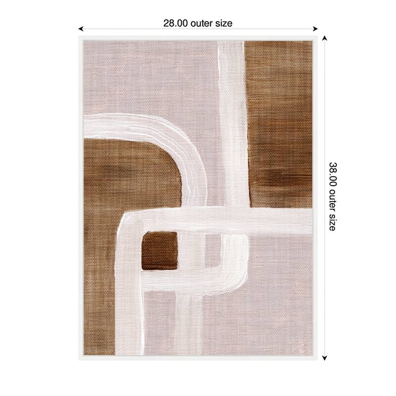 Kate and Laurel Sylvie Rhythmic Lines ll Framed Canvas by Nikita Jariwala