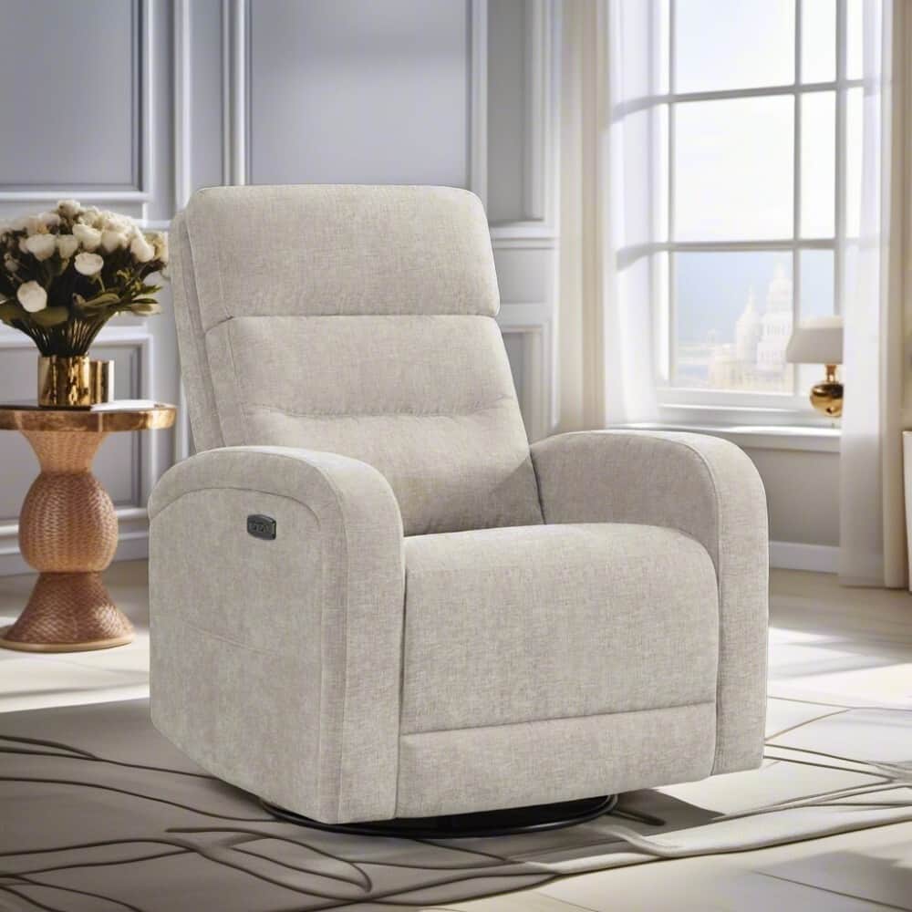 Power Swivel Rocker Recliner with USB and Type C Port